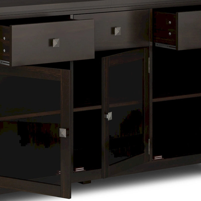 BUFFET en ACAJOU MASSIF de style contemporain – 137 cm de large