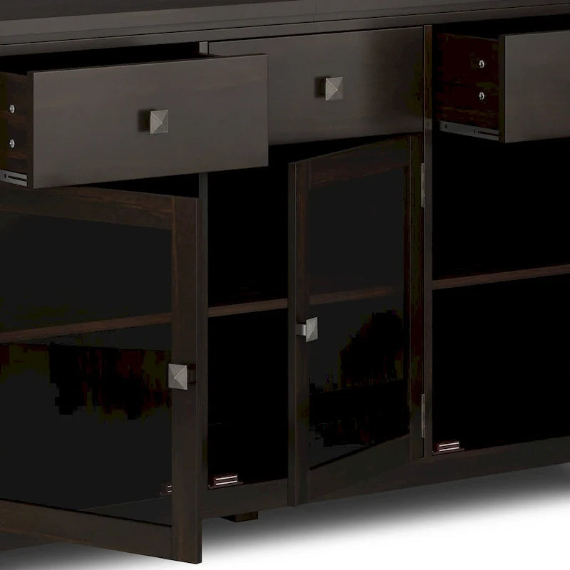 BUFFET Contemporain en BOIS MASSIF, largeur 54 pouces, en Acajou - largeur 54 pouces