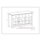 BUFFET en ACAJOU MASSIF de style contemporain – 137 cm de large