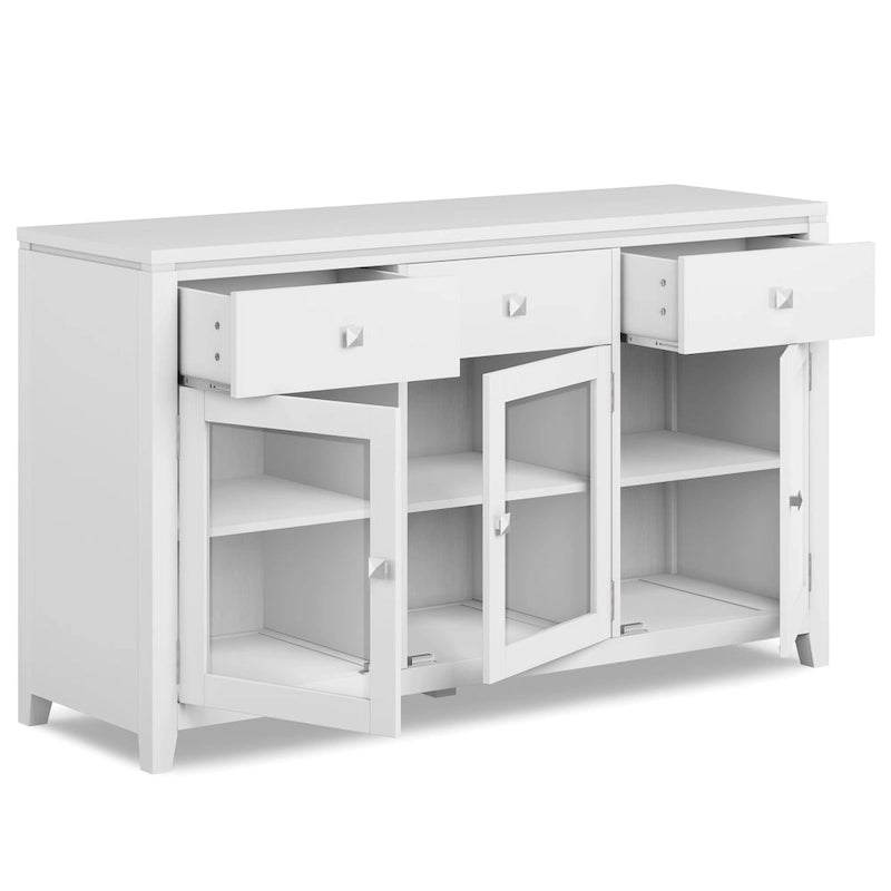 BUFFET en ACAJOU MASSIF de style contemporain – 137 cm de large
