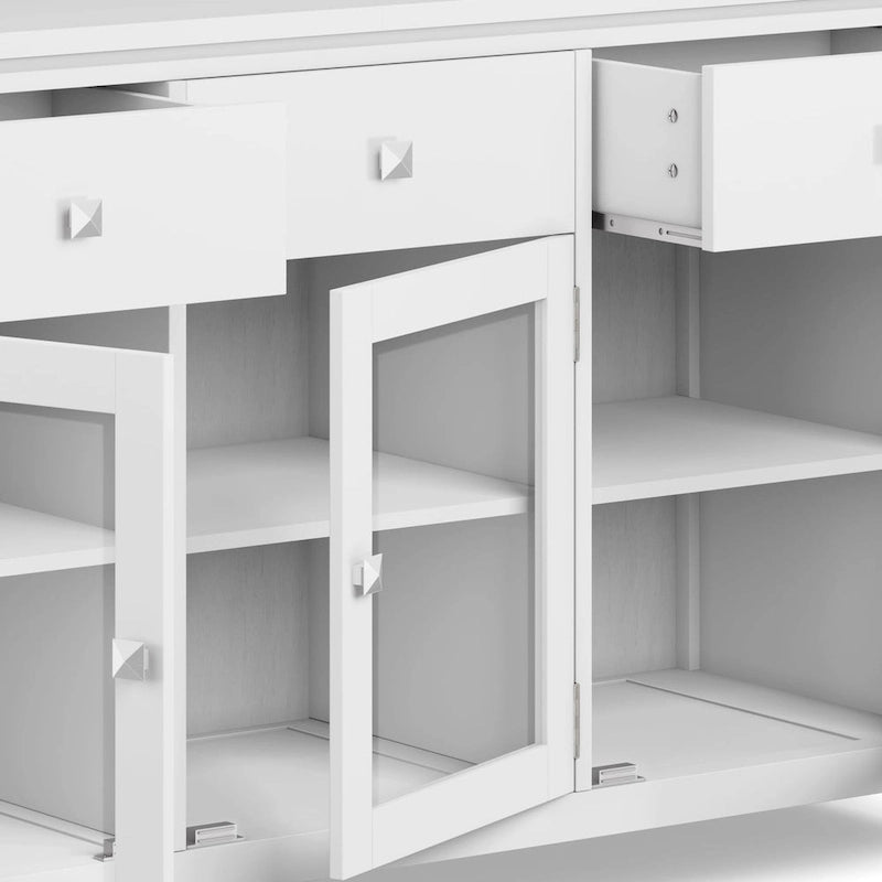 BUFFET en ACAJOU MASSIF de style contemporain – 137 cm de large