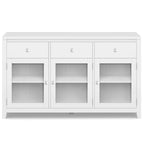 BUFFET en ACAJOU MASSIF de style contemporain – 137 cm de large