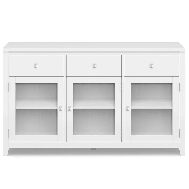 BUFFET Contemporain en BOIS MASSIF, largeur 54 pouces, en Acajou - largeur 54 pouces