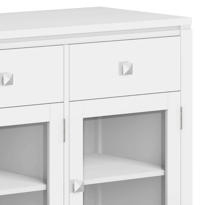 BUFFET en ACAJOU MASSIF de style contemporain – 137 cm de large