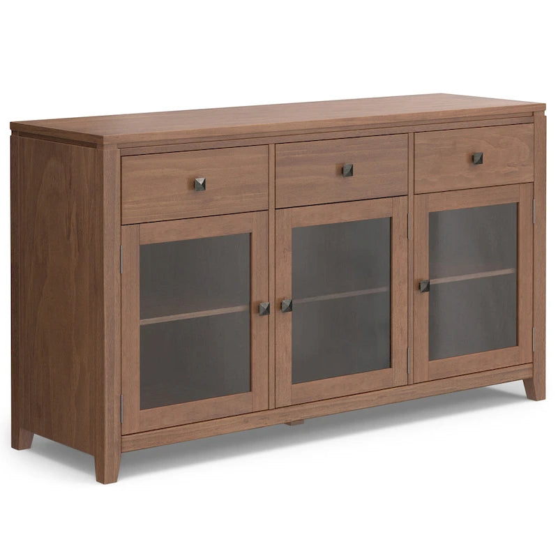 BUFFET en ACAJOU MASSIF de style contemporain – 137 cm de large