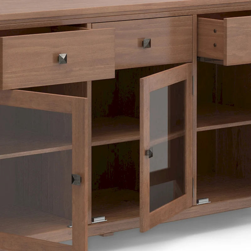 BUFFET en ACAJOU MASSIF de style contemporain – 137 cm de large