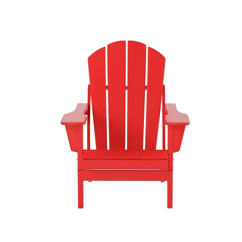 Polytrends Laguna Hdpe All Weather Outdoor Patio Foldable Adirondack Chairs (Set Of 8)