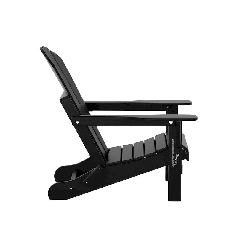 Polytrends Laguna Hdpe All Weather Outdoor Patio Foldable Adirondack Chairs (Set Of 8)