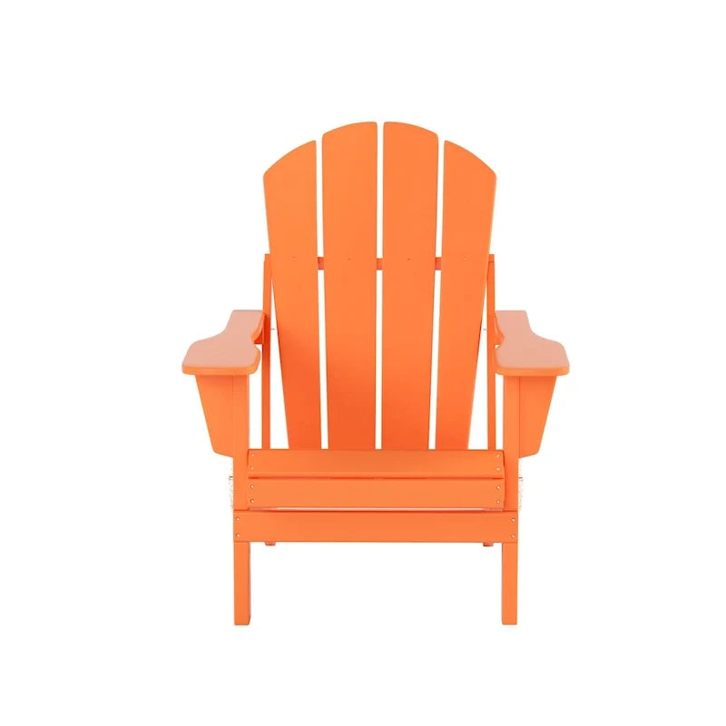 Polytrends Laguna Hdpe All Weather Outdoor Patio Foldable Adirondack Chairs (Set Of 8)
