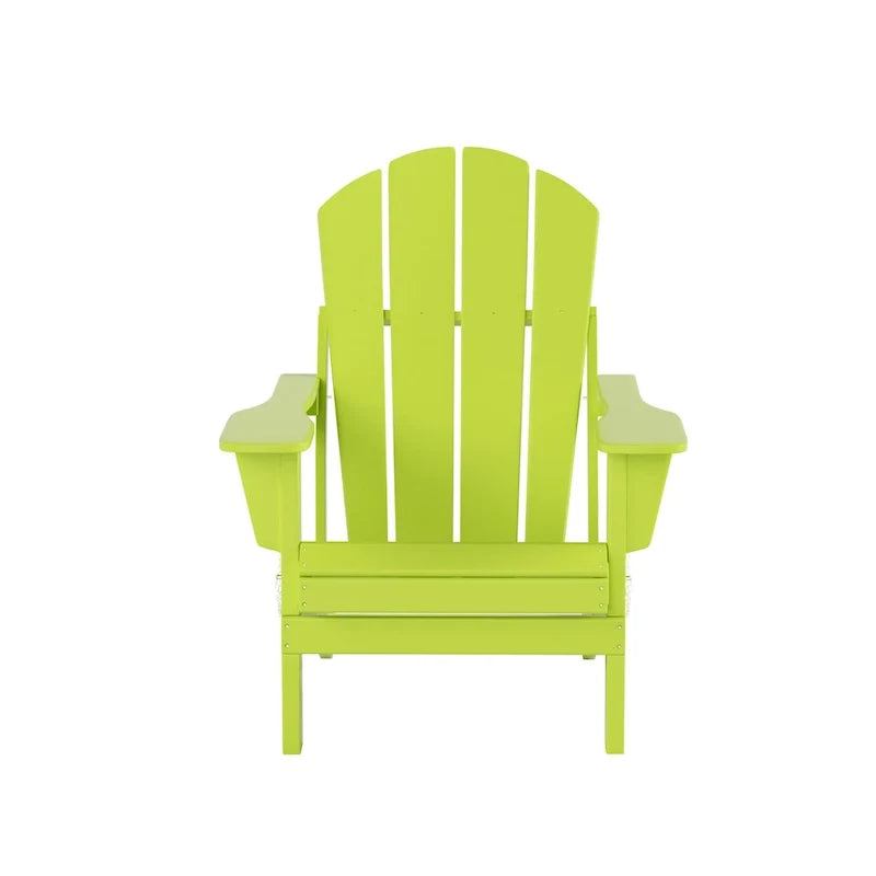 Polytrends Laguna Hdpe All Weather Outdoor Patio Foldable Adirondack Chairs (Set Of 8)