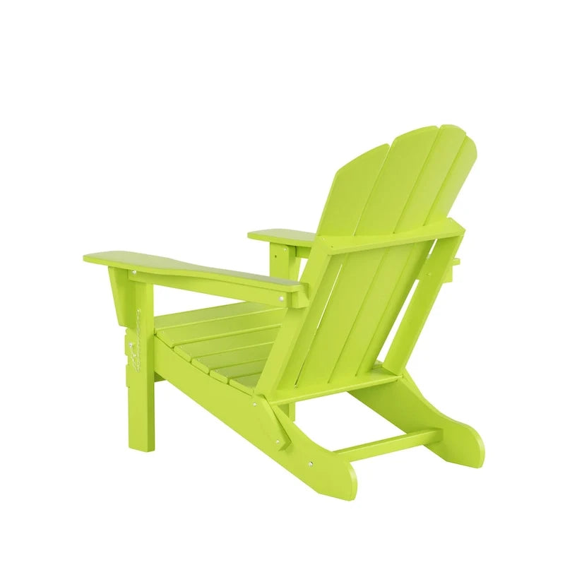 Polytrends Laguna Hdpe All Weather Outdoor Patio Foldable Adirondack Chairs (Set Of 8)