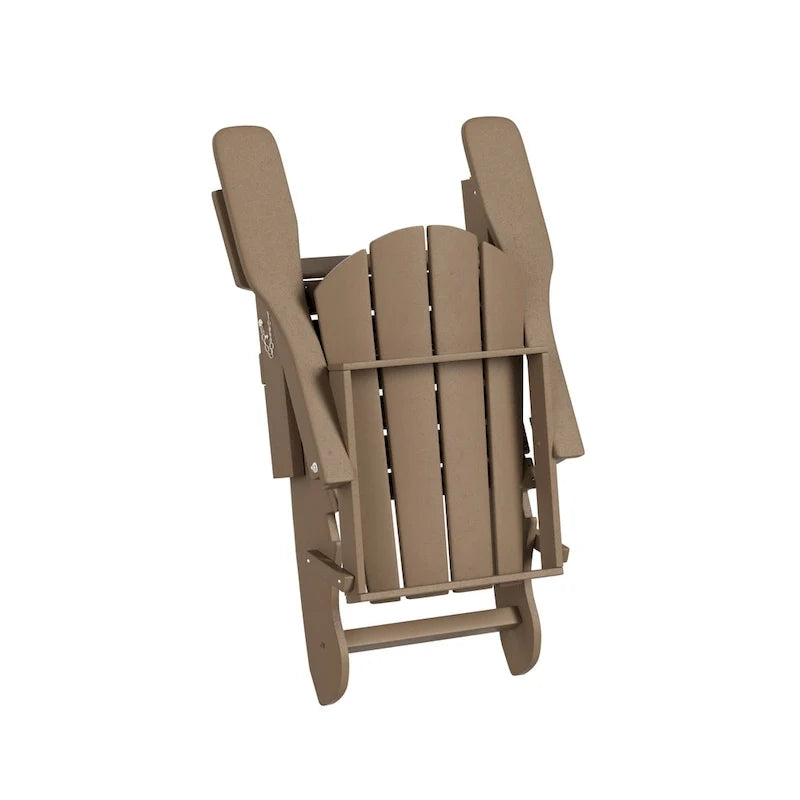 Polytrends Laguna Hdpe All Weather Outdoor Patio Foldable Adirondack Chairs (Set Of 8)