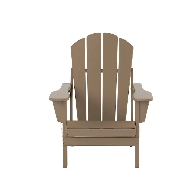 Polytrends Laguna Hdpe All Weather Outdoor Patio Foldable Adirondack Chairs (Set Of 8)