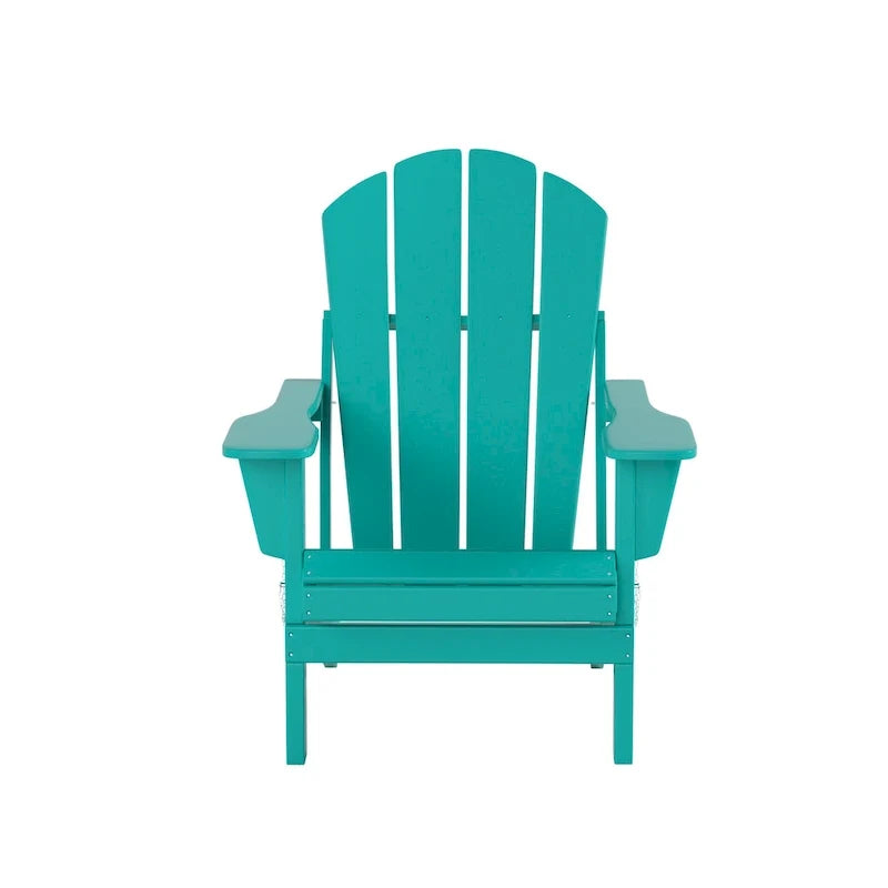 Polytrends Laguna Hdpe All Weather Outdoor Patio Foldable Adirondack Chairs (Set Of 8)