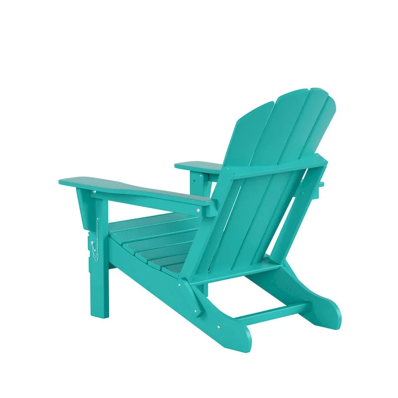 Polytrends Laguna Hdpe All Weather Outdoor Patio Foldable Adirondack Chairs (Set Of 8)