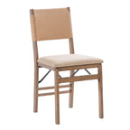 Chaise de salle à manger pliable en bois et corde (lot de 2)