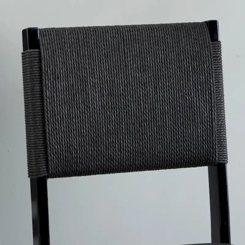 Chaise de salle à manger pliable en bois et corde (lot de 2)