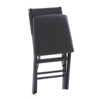 Chaise de salle à manger pliable en bois et corde (lot de 2)