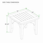 Cambridge Casual Leon 3-piece Teak Patio Chat Set with Cushion