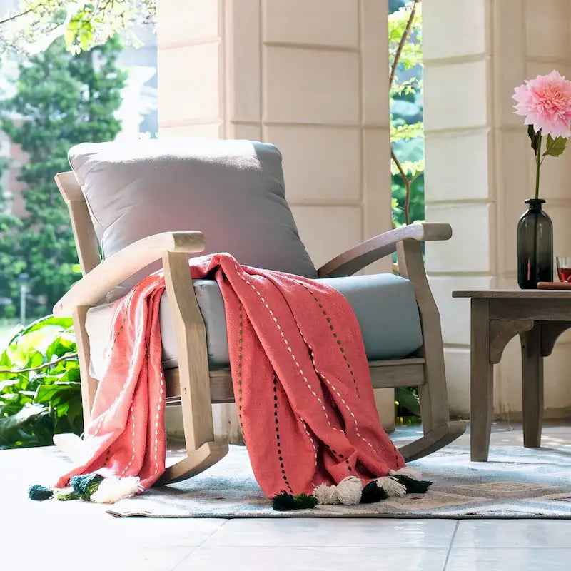 Cambridge Casual Leon 3-piece Teak Patio Chat Set with Cushion