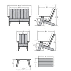 Ensemble de conversation Adirondack moderne Italica