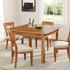 Table à manger carrée rustique en bois massif - 39,4P x 39,4L x 30H