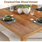 Table à manger carrée rustique en bois massif - 39,4P x 39,4L x 30H
