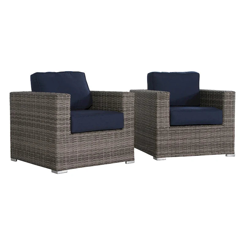 Chaise de terrasse de club de qualité complexe avec coussins Sunbrella