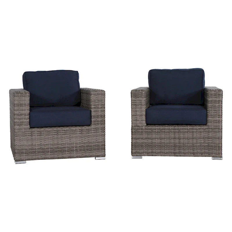 Chaise de terrasse de club de qualité complexe avec coussins Sunbrella
