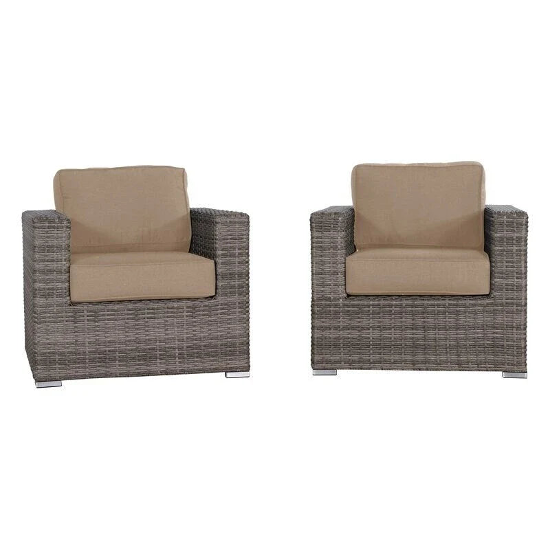 Chaise de terrasse de club de qualité complexe avec coussins Sunbrella