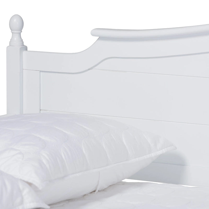Lit de repos double pleine grandeur de style champêtre avec lit gigogne escamotable