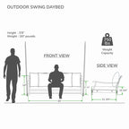 Cambridge Casual Robin Balancelle de Porche/Jardin en Teck, lit de Repos avec 4 Coussins GRATUITS
