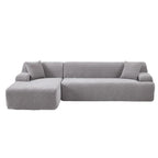 Grand canapé sectionnel modulable en L moderne pour salon