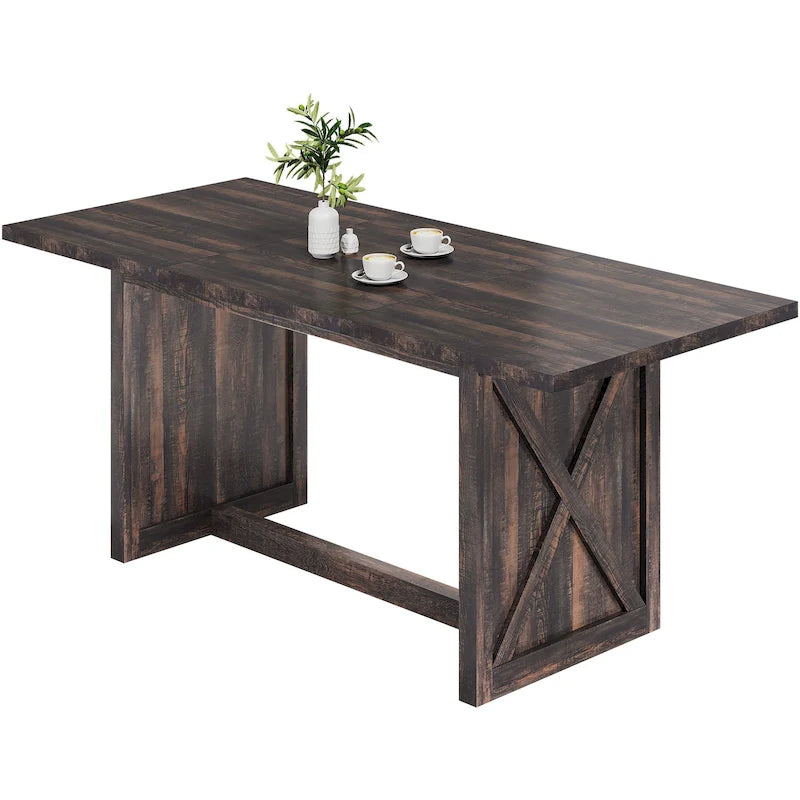 Table de salle à manger de cuisine de ferme de 180 cm pour 6 à 8 personnes