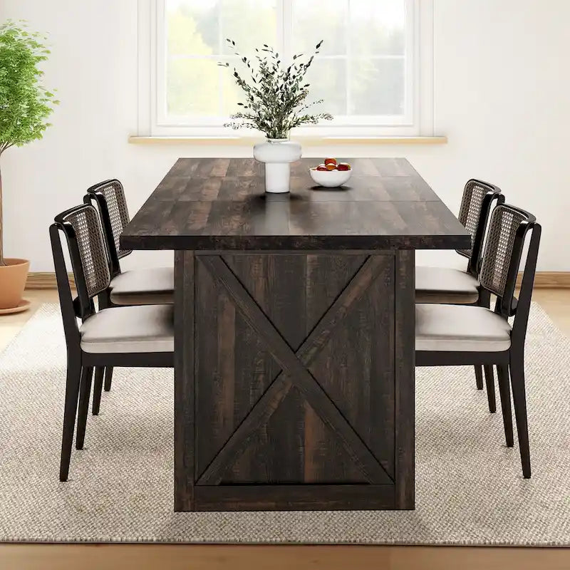 Table de salle à manger de cuisine de ferme de 180 cm pour 6 à 8 personnes