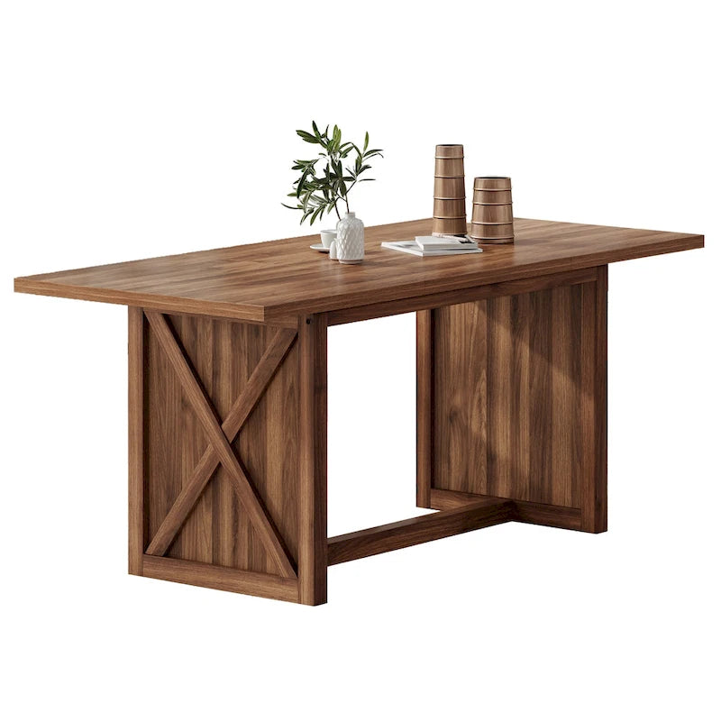 Table de salle à manger de cuisine de ferme de 180 cm pour 6 à 8 personnes