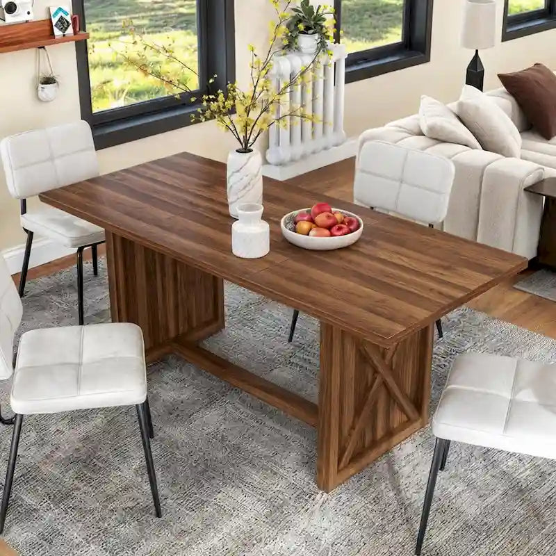 Table de salle à manger de cuisine de ferme de 180 cm pour 6 à 8 personnes