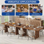 Table de salle à manger de cuisine de ferme de 180 cm pour 6 à 8 personnes