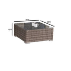 Ensemble de 7 meubles de jardin modulaires en rotin Sunbrella de qualité hôtelière