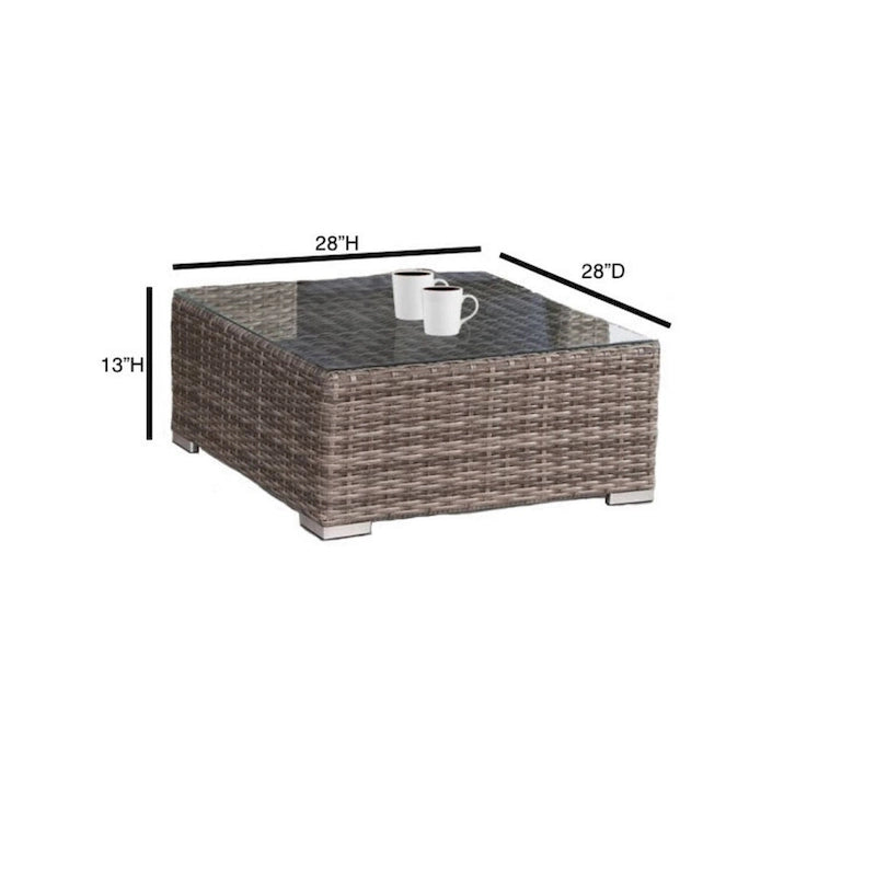 Ensemble de 7 meubles de jardin modulaires en rotin Sunbrella de qualité hôtelière