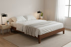 Lit Plateforme de Luxe en Bois Massif Antique Expresso