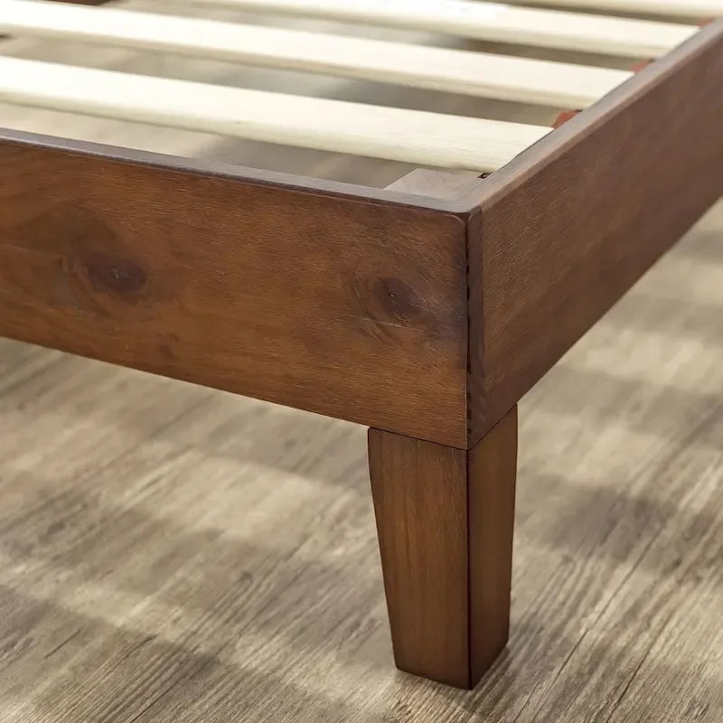 Lit Plateforme de Luxe en Bois Massif Antique Expresso