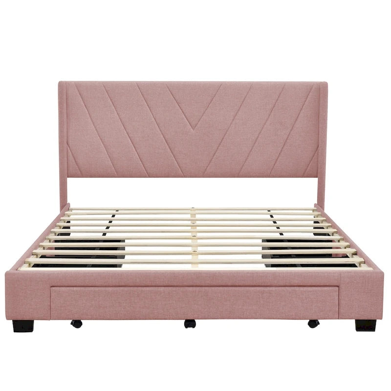 Lit de rangement Queen avec 3 tiroirs