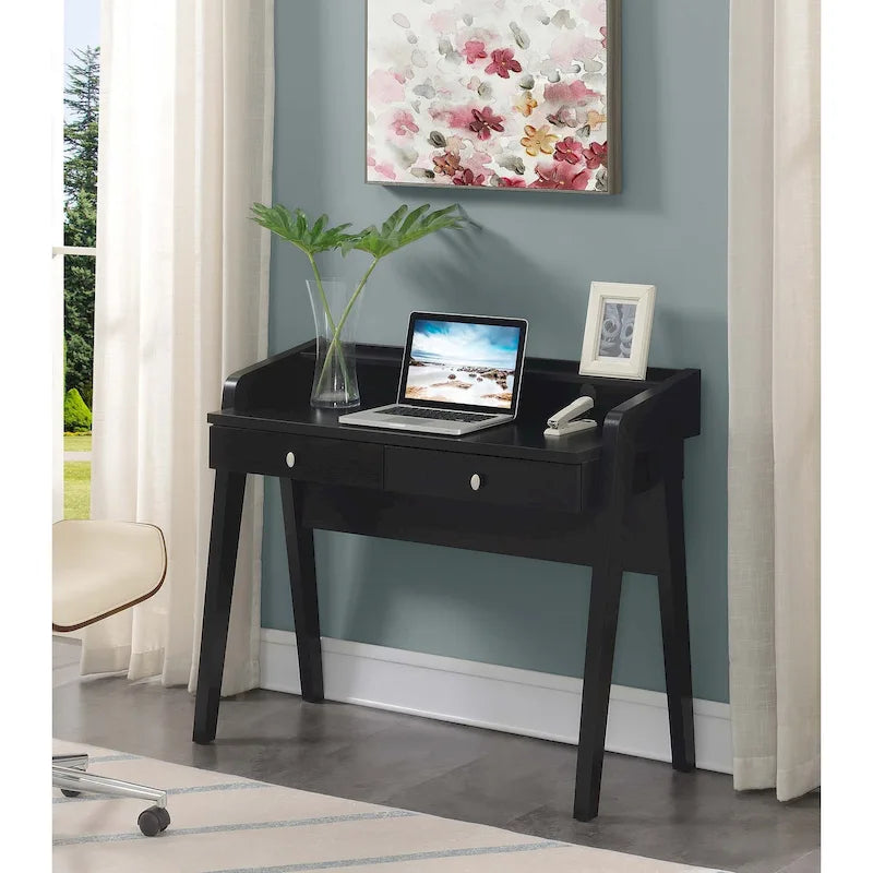 Bureau de luxe à 2 tiroirs avec étagère