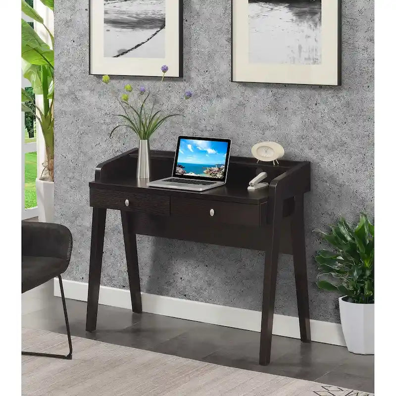 Bureau de luxe à 2 tiroirs avec étagère