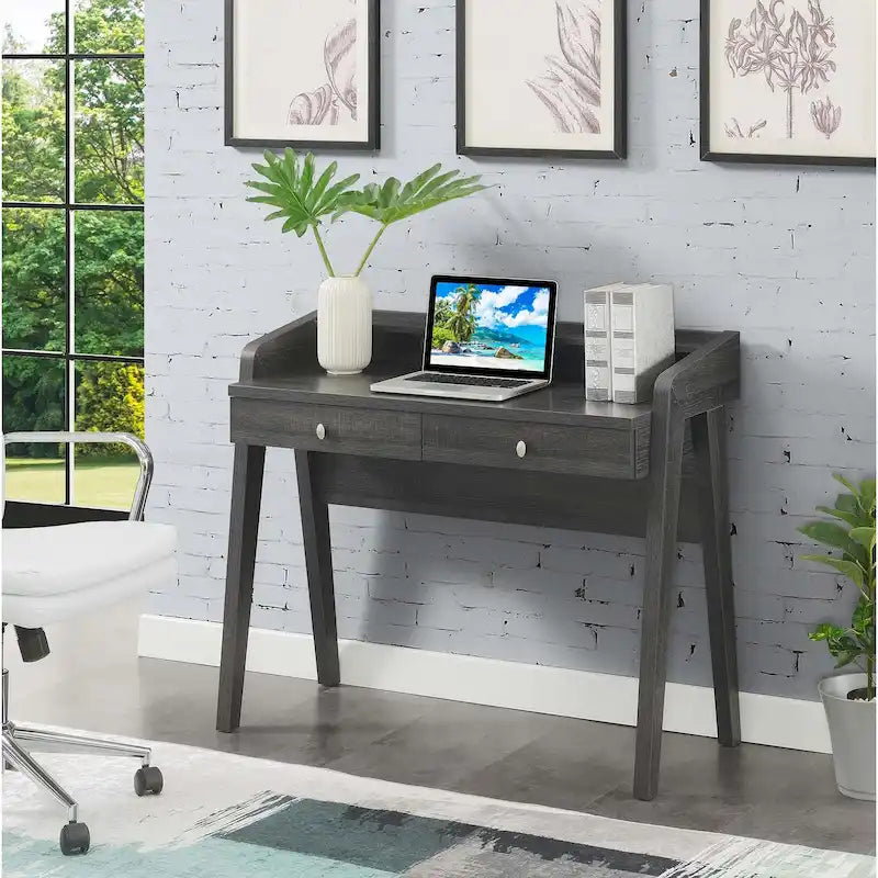 Bureau de luxe à 2 tiroirs avec étagère