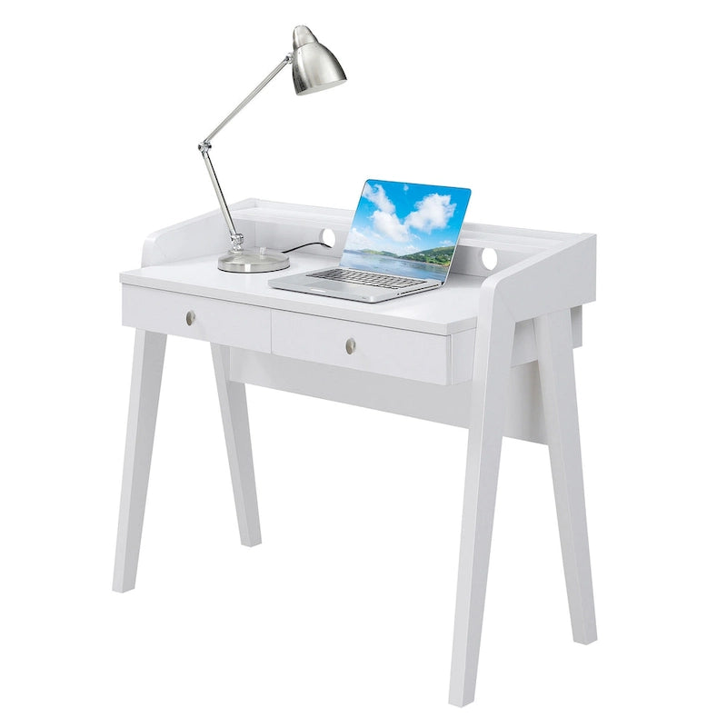 Bureau de luxe à 2 tiroirs avec étagère