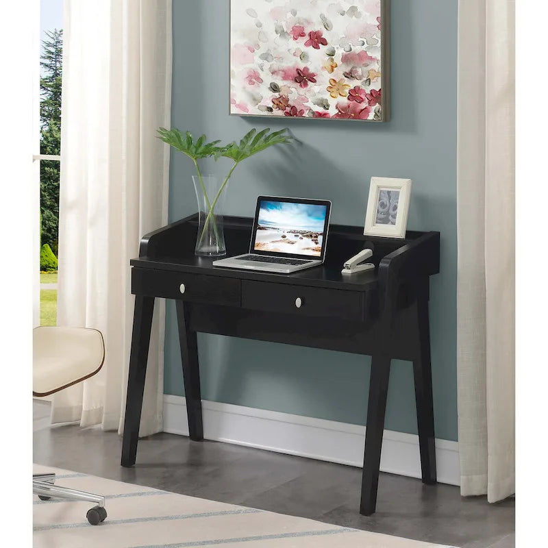 Bureau de luxe à 2 tiroirs avec étagère