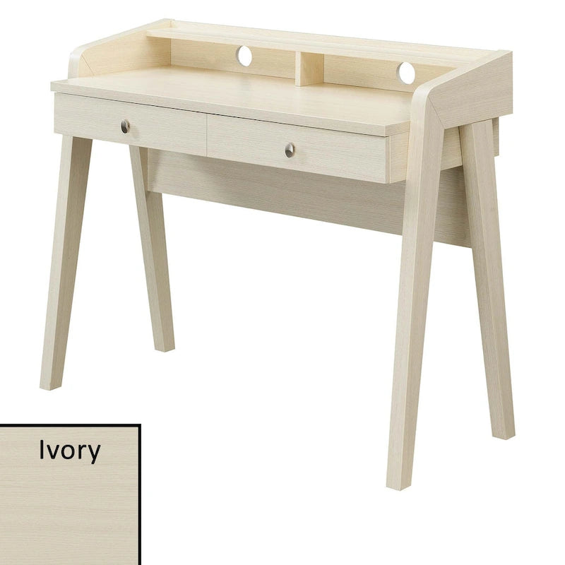 Bureau de luxe à 2 tiroirs avec étagère
