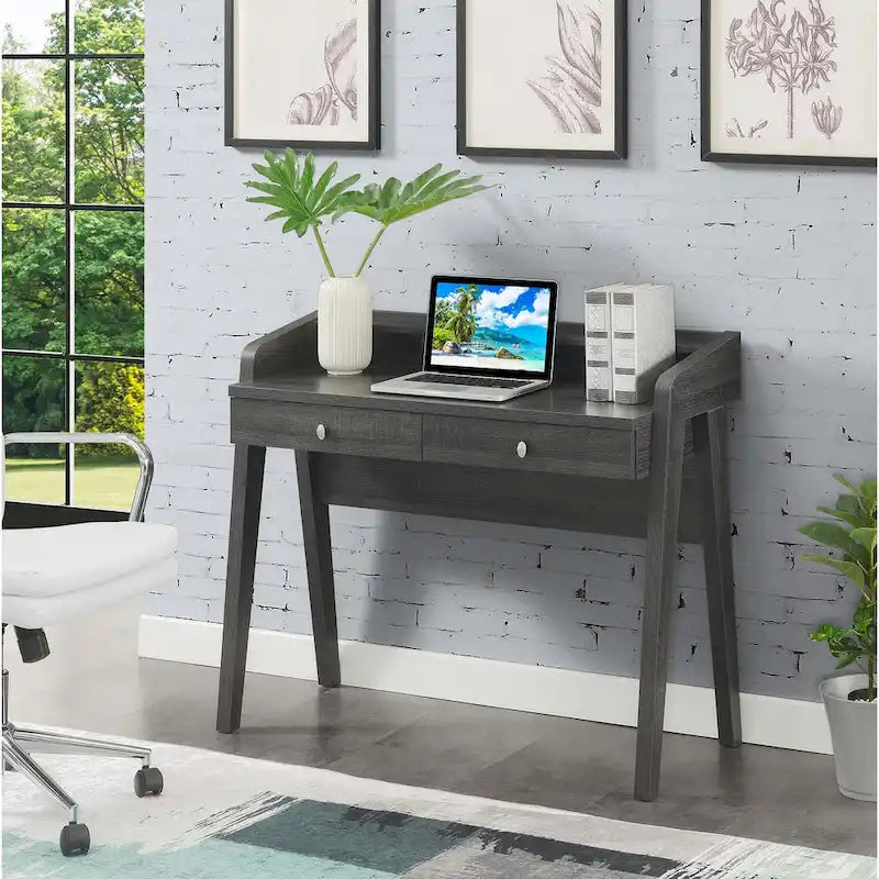 Bureau de luxe à 2 tiroirs avec étagère